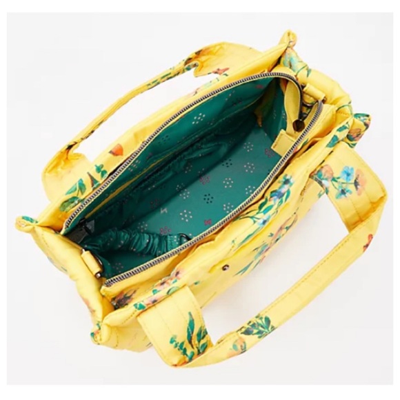 lug Bags Floral Jitterbug Nylon Crossbody Bag In Bouquet Yellow